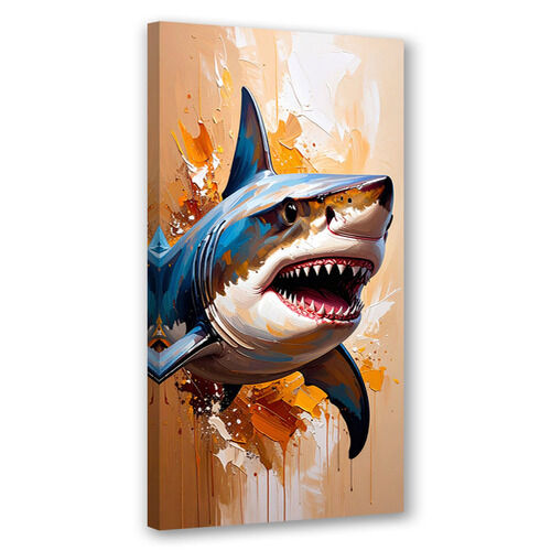 Leinwandbild für das Wohnzimmer Küche, Hai Fisch Meerestier