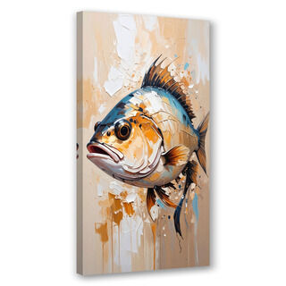 Leinwandbild für das Wohnzimmer Küche Restaurant, Meerfisch Beige