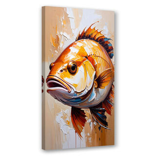 Leinwandbild für das Wohnzimmer Küche Restaurant, Fisch Imitation Farbe