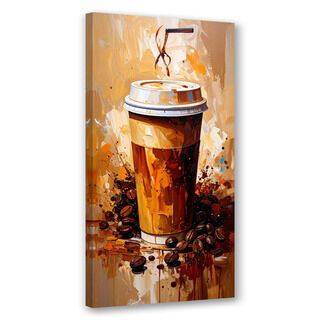 Modernes Canvas Bild für die Küche Restaurants Esszimmers, Tasse Kaffee Getränke