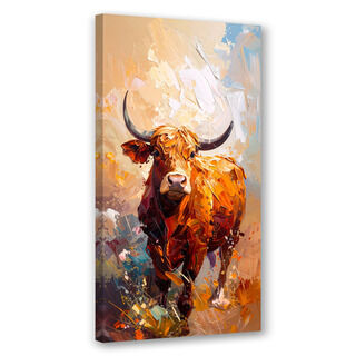 Wandbild für das Wohnzimmer, Stier Kuh Tiere Natur