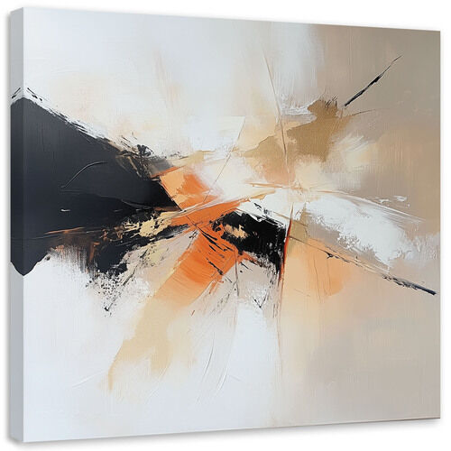 Bild für das Schlafzimmer Wohnzimmer, Abstrakt beige orange