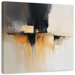 Bild, Abstrakt beige orange