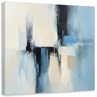 Bild, Abstrakt beige blau