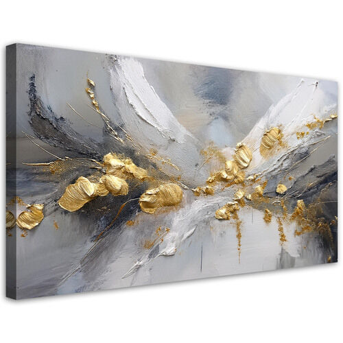 Leinwandbild, Gold-Glamour-Abstraktion - (120x60)