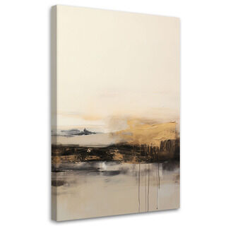 Leinwandbild, Modernes Abstraktionsbeige - (40x60)
