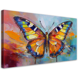 Leinwandbild, Bunter Schmetterling - (120x60)
