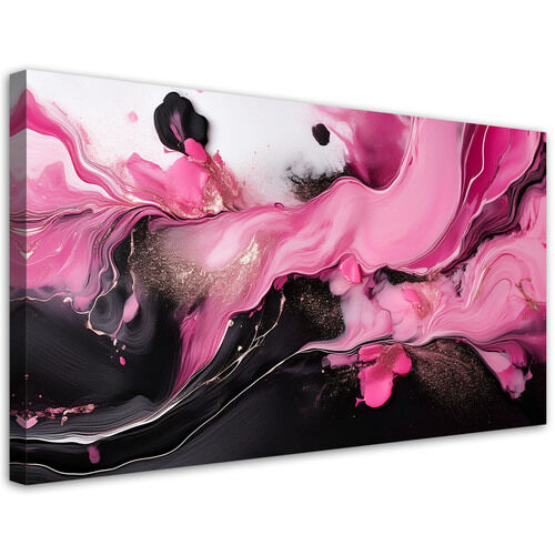 Leinwandbild, Rosa Abstraktionsloft - (100x50)