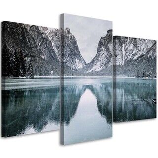 Dreiteiliges Wandbild, Bergsee