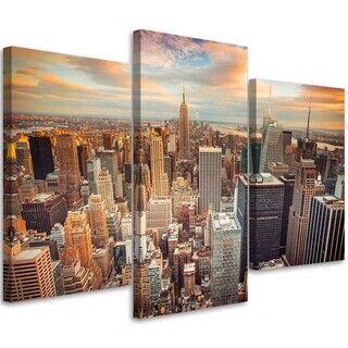 Dreiteiliges Wandbild, Manhattan USA