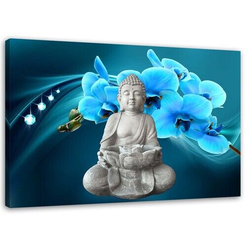 Wandbilder, Buddha Diamant Orchidee