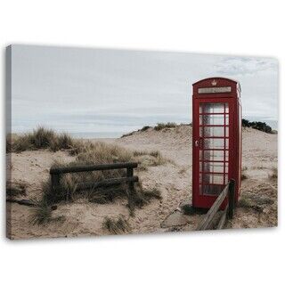 Wandbilder, Telefonzelle am Strand