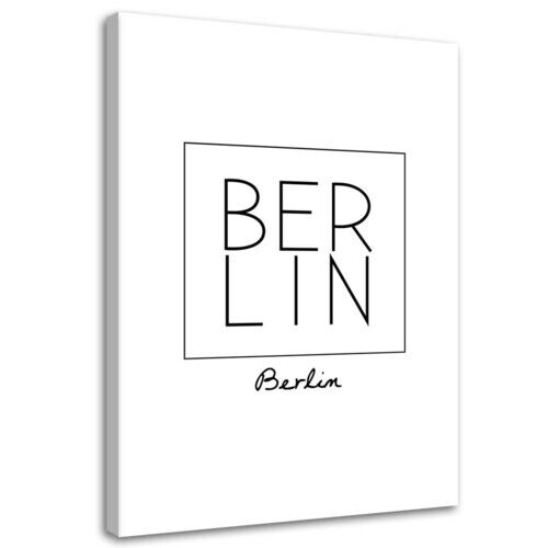 Wandbilder, Gedruckte Inschrift Berlin