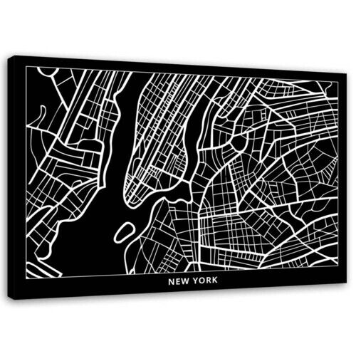 Wandbilder, New York - Stadtplan