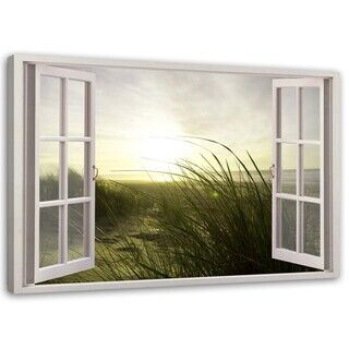 Wandbilder, Fenster - Winter am Meer