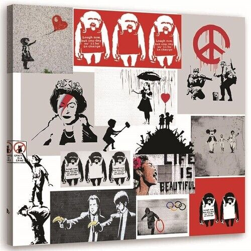 Wandbilder, Banksy-Wandkunstcollage