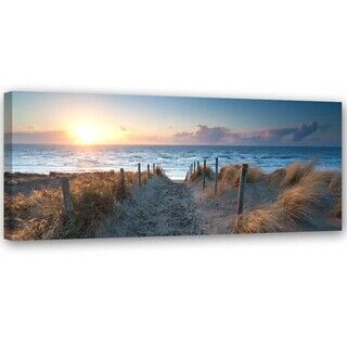 Wandbilder, Sonnenuntergang am Strand am Meer