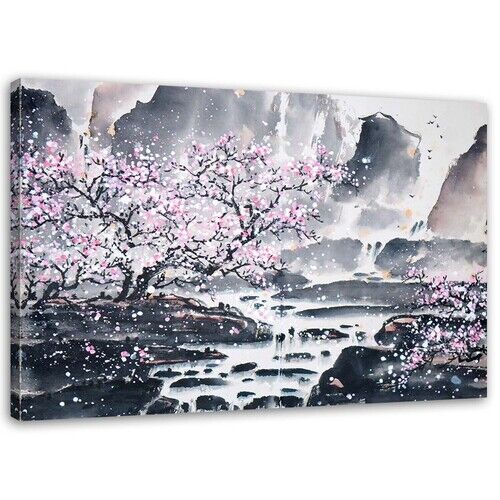 Wandbilder, Japanische Landschaft Aquarell