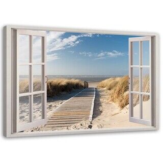 Wandbilder, Fenstersteg am Strand