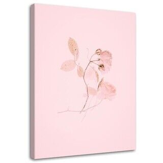 Wandbilder, Minimalistische rosa Blume