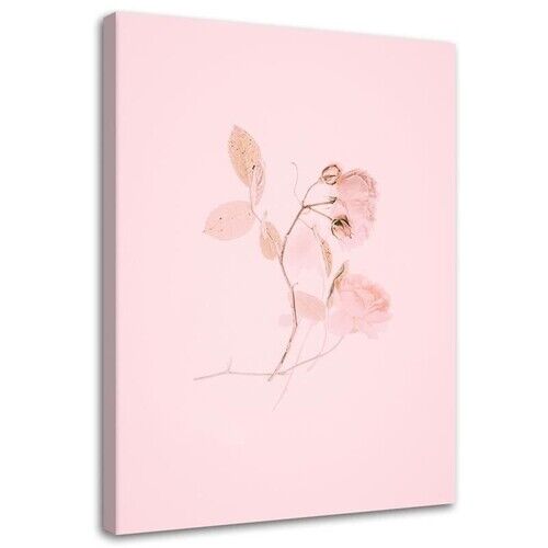 Wandbilder, Minimalistische rosa Blume