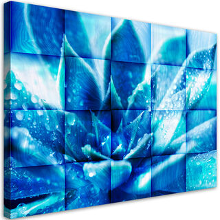 Wandbilder, Blaue Blume 3D