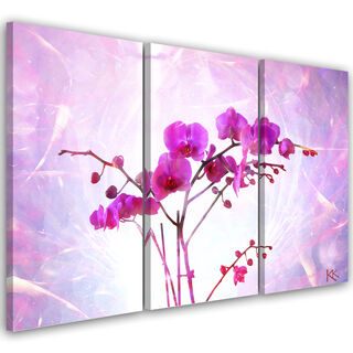 Dreiteiliges Wandbild, Ätherische Orchidee