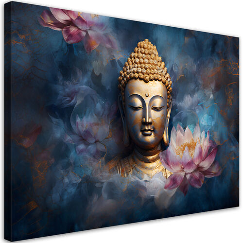 Wandbilder, Buddha und Zen-Blumen