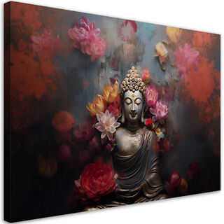 Wandbilder, Buddha Zen Blumen Abstrakt