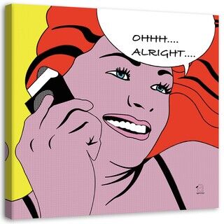 Wandbilder, Pop Art Comic Buch Frau Alright