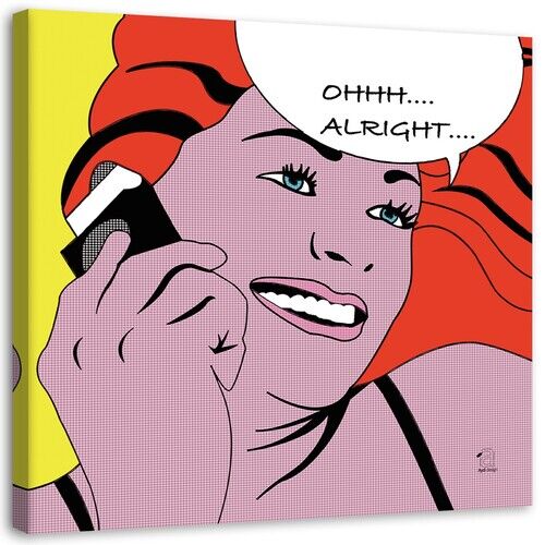 Wandbilder, Pop Art Comic Buch Frau Alright