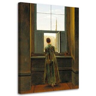 Wandbilder, Frau im Fenster - C. D. Friedrich Reproduktion