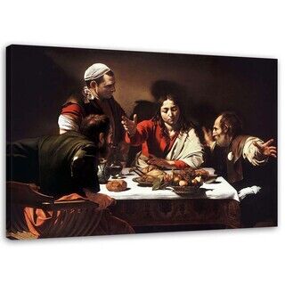 Wandbilder, Abendmahl in Emmaus - Caravaggio Reproduktion