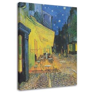 Wandbilder, Terrasse eines Cafés bei Nacht - V. van Gogh Reproduktion