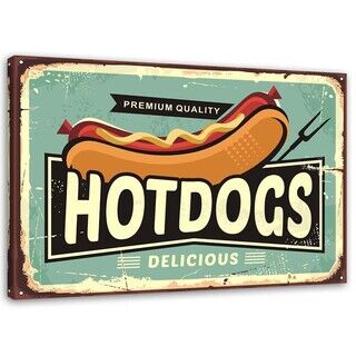 Wandbilder, Retro Hotdog