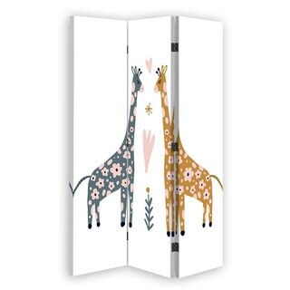 Raumteiler Beidseitig PIN IT, Bunte Giraffen - (110x170)