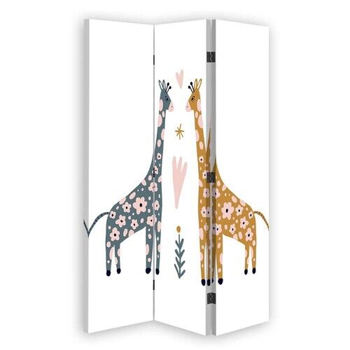 Raumteiler Beidseitig PIN IT, Bunte Giraffen - (110x170)
