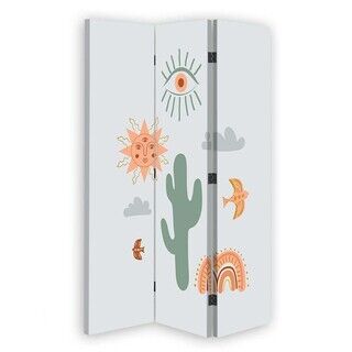 Raumteiler Beidseitig PIN IT, Farbige Symbole - (110x170)