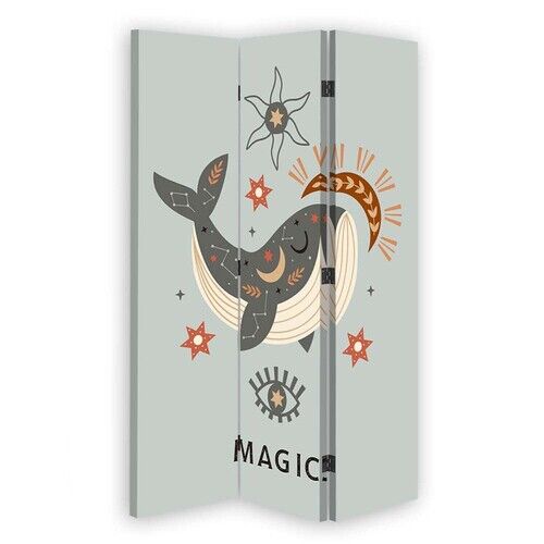 Raumteiler Beidseitig PIN IT, Magischer Wal - (110x170)