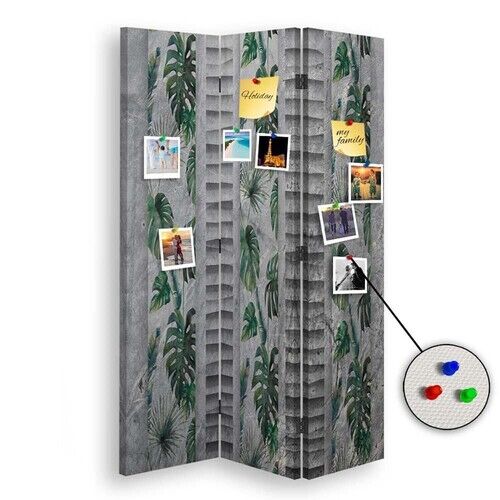 Raumteiler Beidseitig PIN IT, Monstera-Muster - (110x170)
