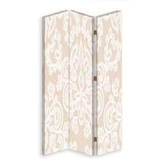 Raumteiler Beidseitig drehbar, Beige Ornament - (110x170)