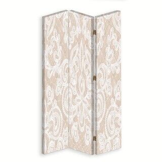 Raumteiler Beidseitig drehbar, Elegantes Beige - (110x170)