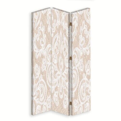 Raumteiler Beidseitig drehbar, Elegantes Beige - (110x170)