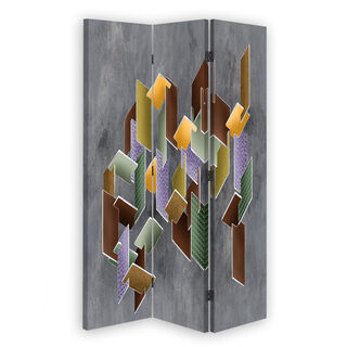 Raumteiler Beidseitig drehbar, 3D-Puzzle - (110x170)