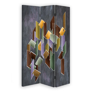 Raumteiler Beidseitig drehbar, 3D-Puzzle - (110x170)