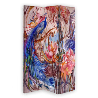 Raumteiler Beidseitig drehbar, Magischer Pfau - (110x170)