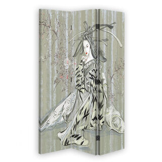 Raumteiler Beidseitig drehbar, Traditionelle japanische Geisha - (110x170)