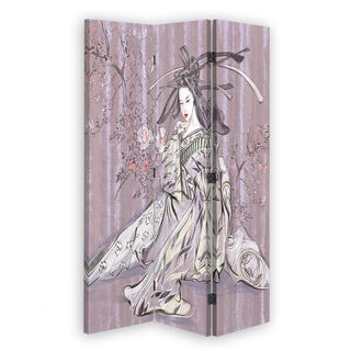 Raumteiler Beidseitig drehbar, Traditionelle japanische Geisha - (110x170)