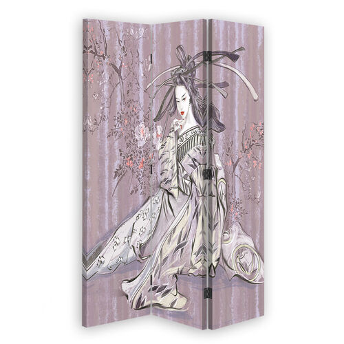 Raumteiler Beidseitig drehbar, Traditionelle japanische Geisha - (110x170)