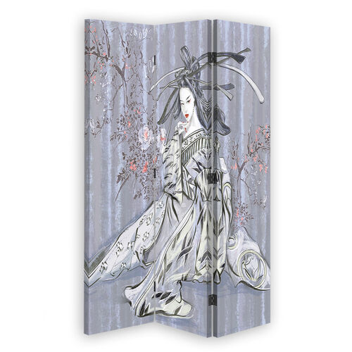 Raumteiler Beidseitig drehbar, Traditionelle japanische Geisha - (110x170)